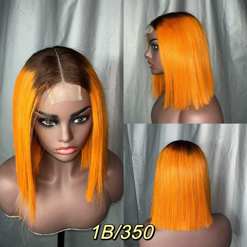 2x6 Colored Straight BOB Lace Closure Wig Double Drawn Virgin Human Hair Wig - 图片 10